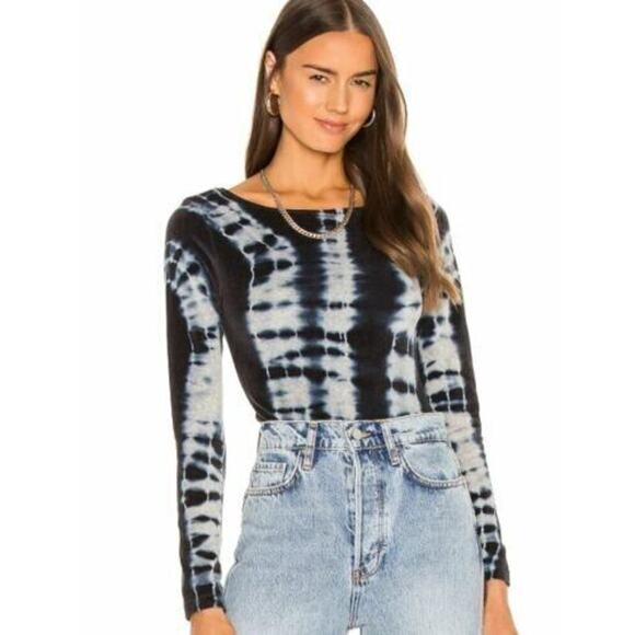 ALLSAINTS NEW $115 Raffi Velvet Tie Dye Teddy Bodysuit Blue Gray Marl Size‎ 4 - Picture 2 of 6
